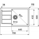 SET - SPÜLE FRANKE S2D 611-78 XL MIT ARMATUR FP 9000.071